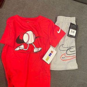 Boys toddler size 6 NIKE Tshirt and shorts set